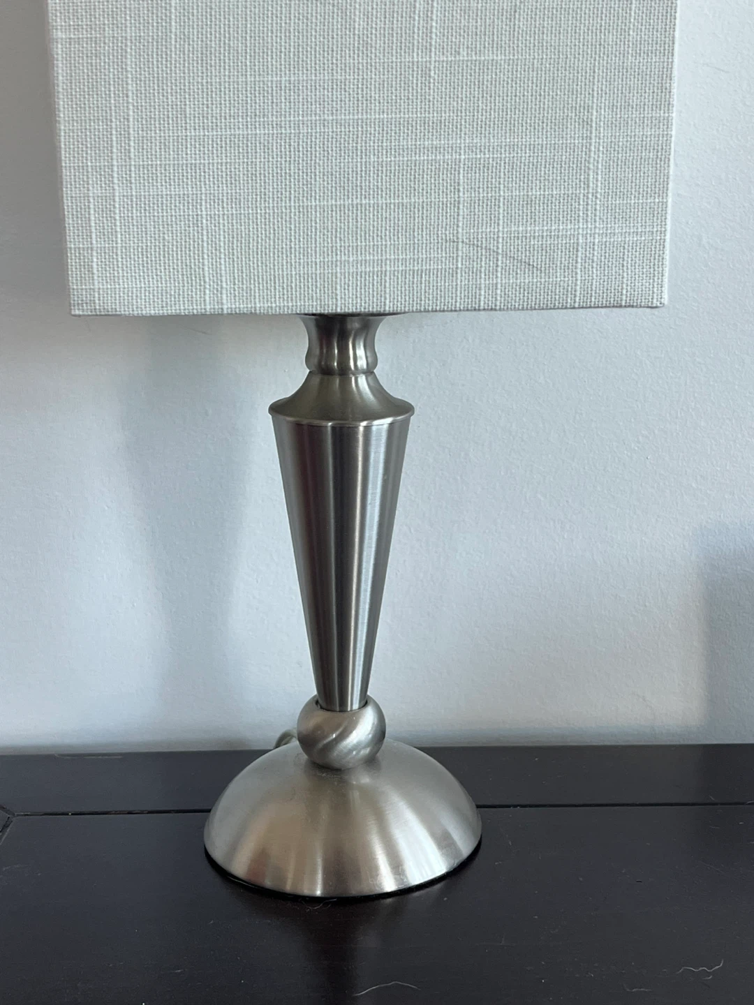 Brushed Nickel Table Lamp with Textured Shade - photo 2