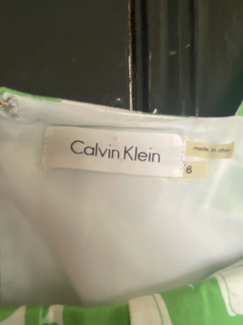 Calvin Klein Green and White Geometric Dress - photo 5