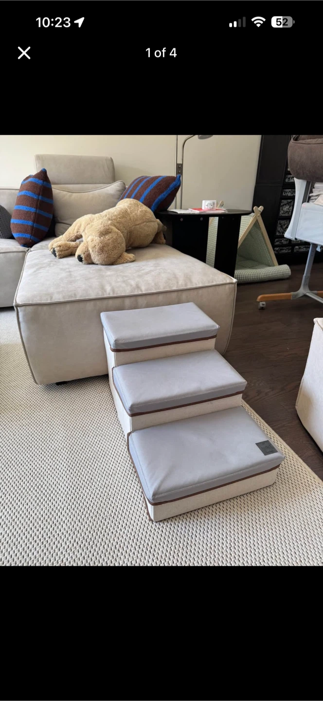 3-Step Pet Stairs with Storage