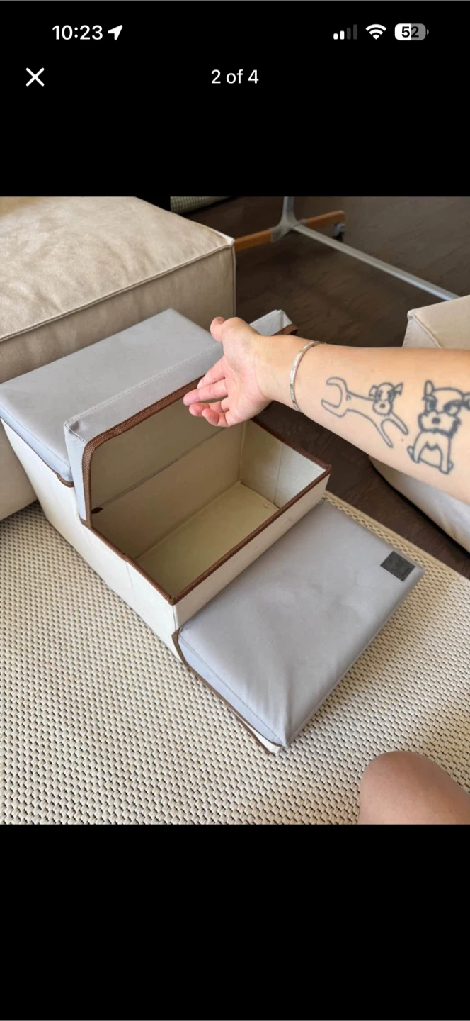 3-Step Pet Stairs with Storage - photo 2