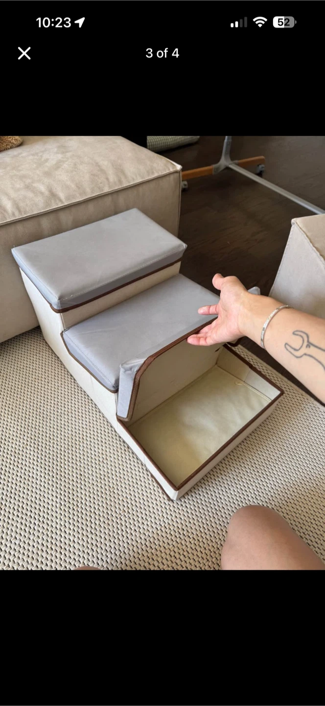 3-Step Pet Stairs with Storage - photo 3