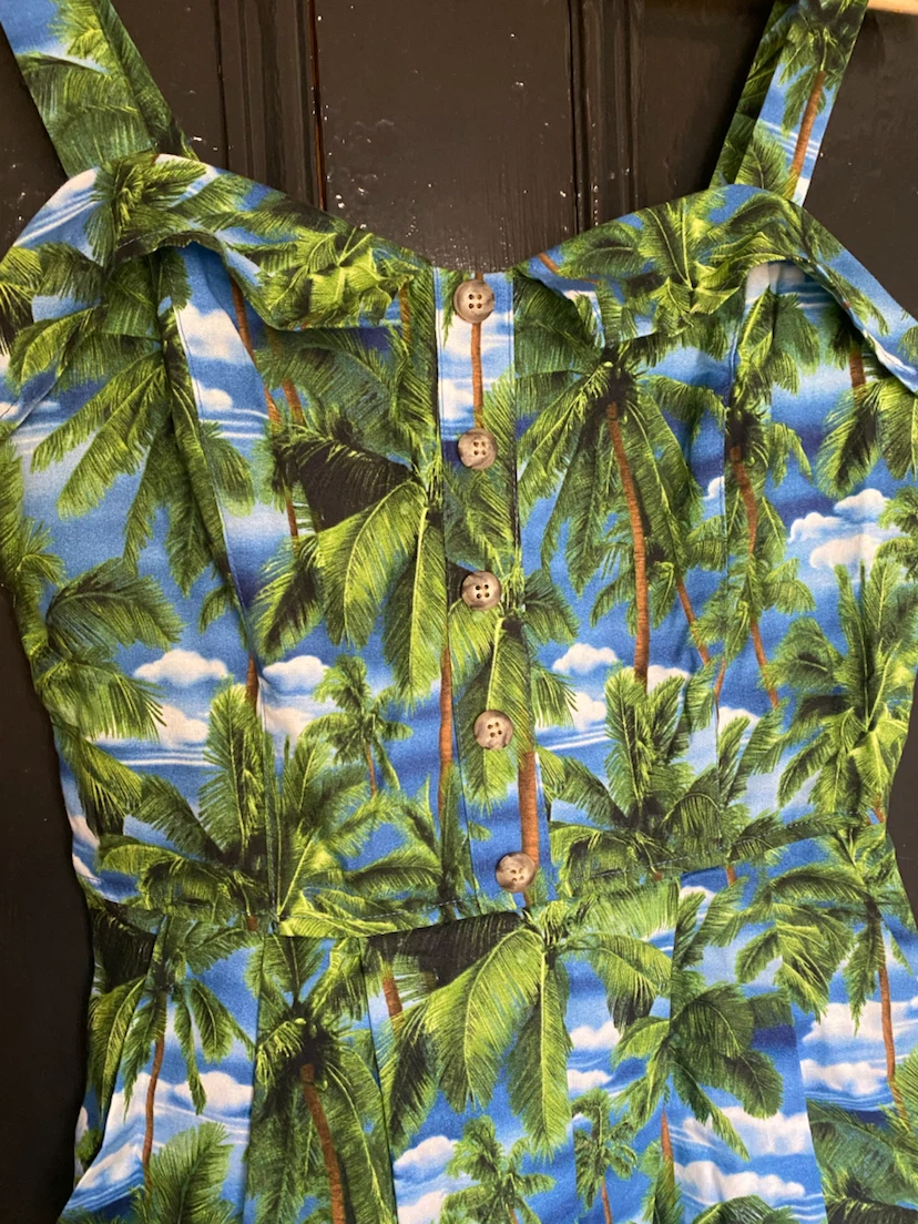 Birds of North America Palm Print Dress - photo 2