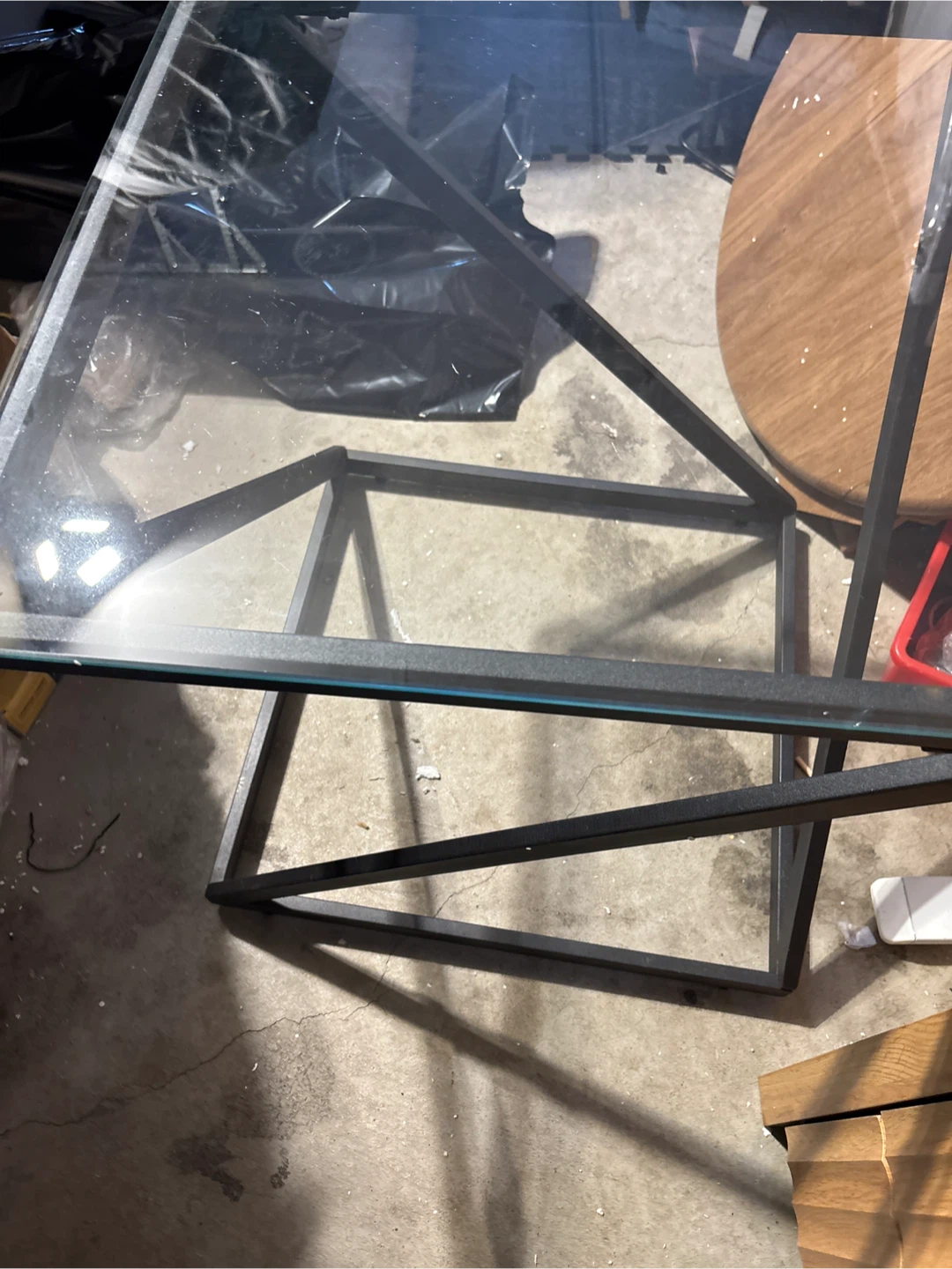 Modern Glass and Metal Side Table - photo 2