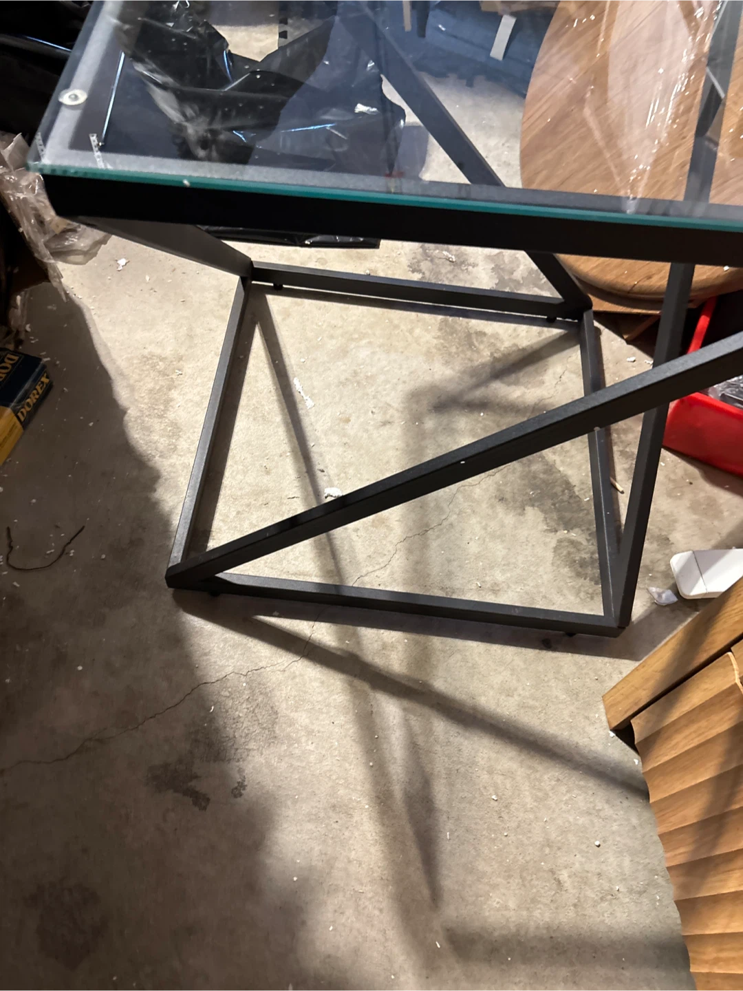 Modern Glass and Metal Side Table - photo 4
