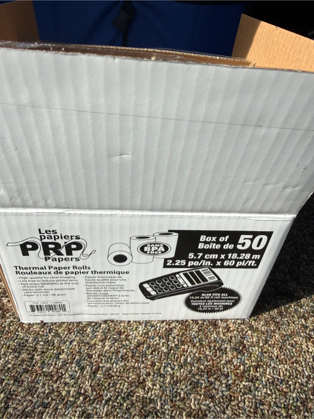 PRP Thermal Paper Rolls - Box of 50 - photo 2