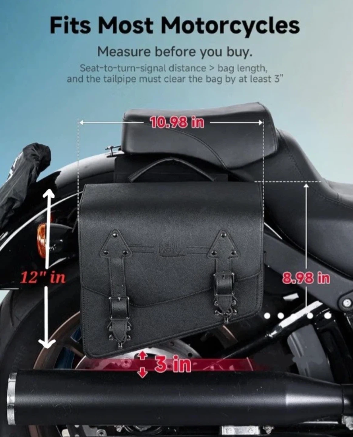 Kemimoto Motorcycle Saddlebags 2-Pack - photo 3