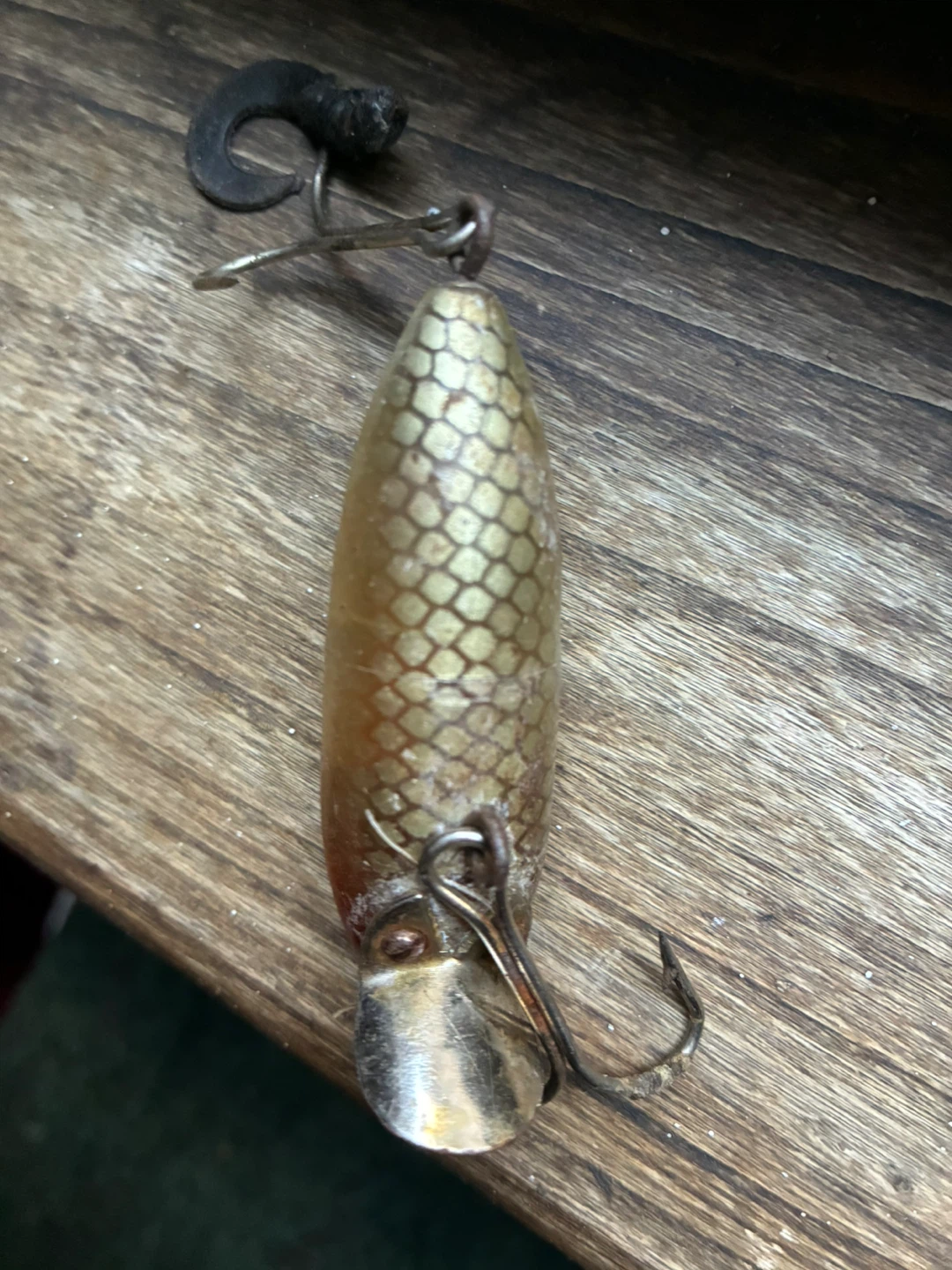 Vintage Red Head Fishing Lure Diving Plug Rod & Reel Tackle - photo 2