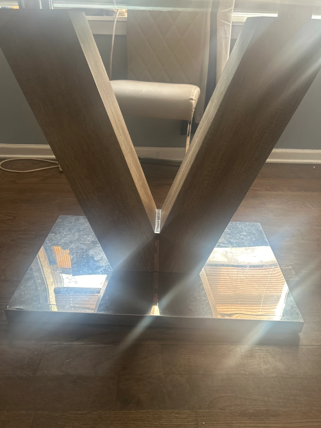 Glass Top Dining Table with 6 Chairs - photo 2