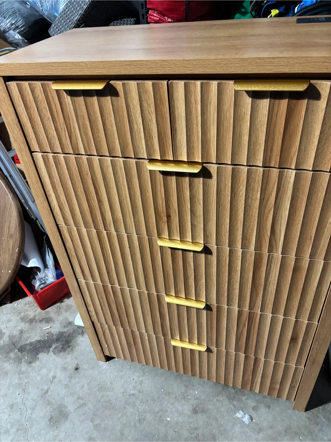 Modern Wood Dresser with Charging Station