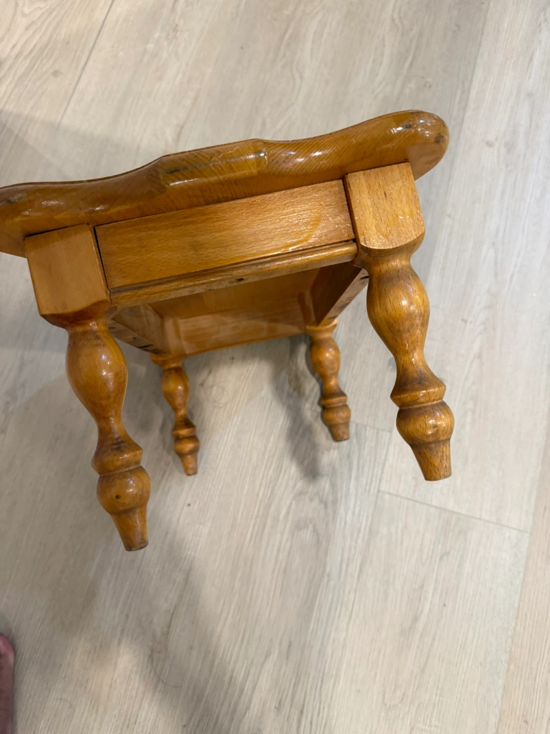 Small Wooden Decorative Stool - photo 2