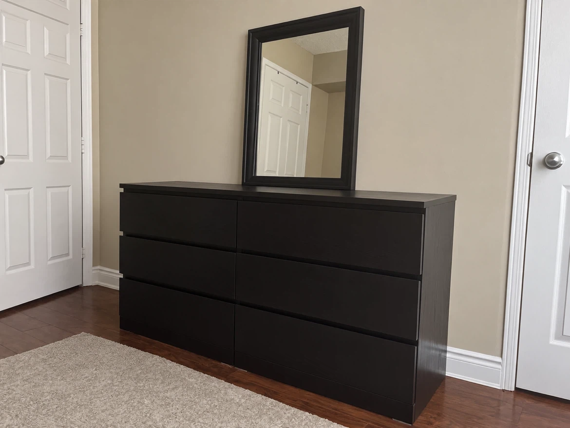 IKEA Malm 6-Drawer Dresser Black - photo 2