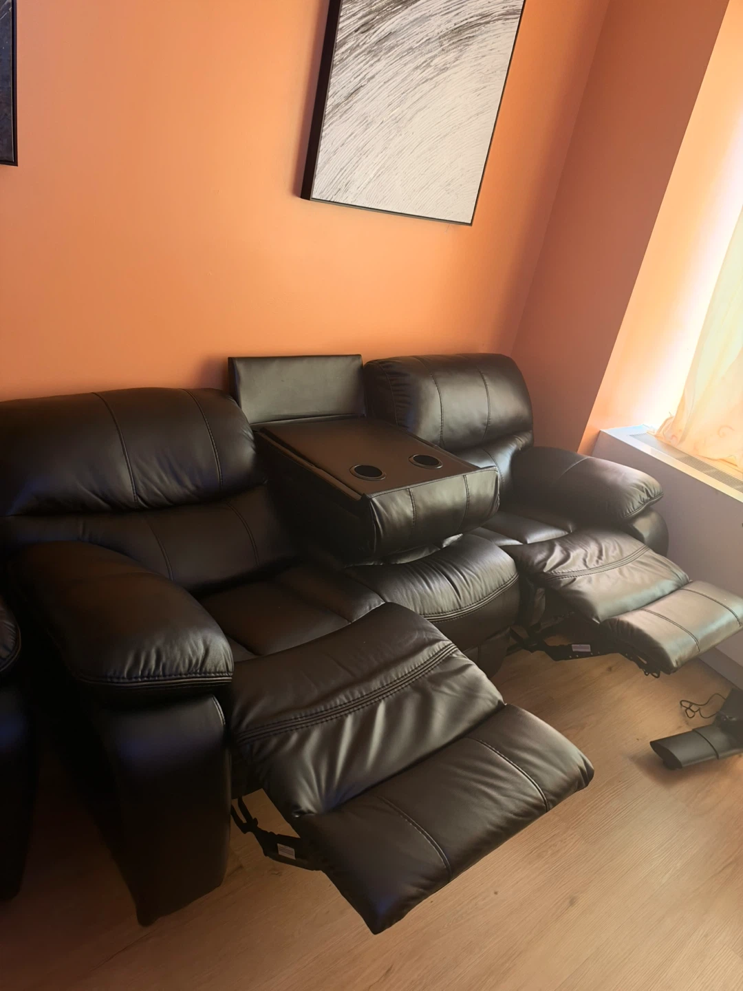 Bobopedic Power Reclining Sofa with matching arm chair