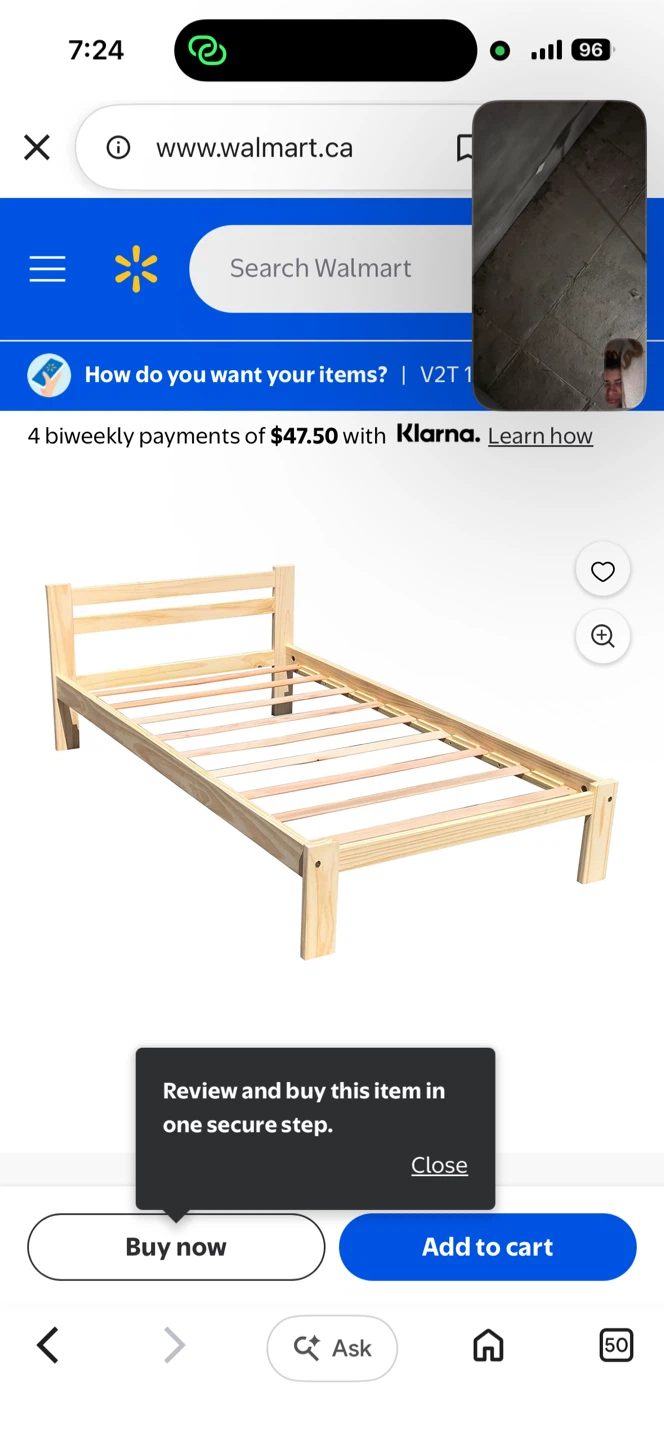 Solid Wood Twin Bed Frame, mattress also included ( free)