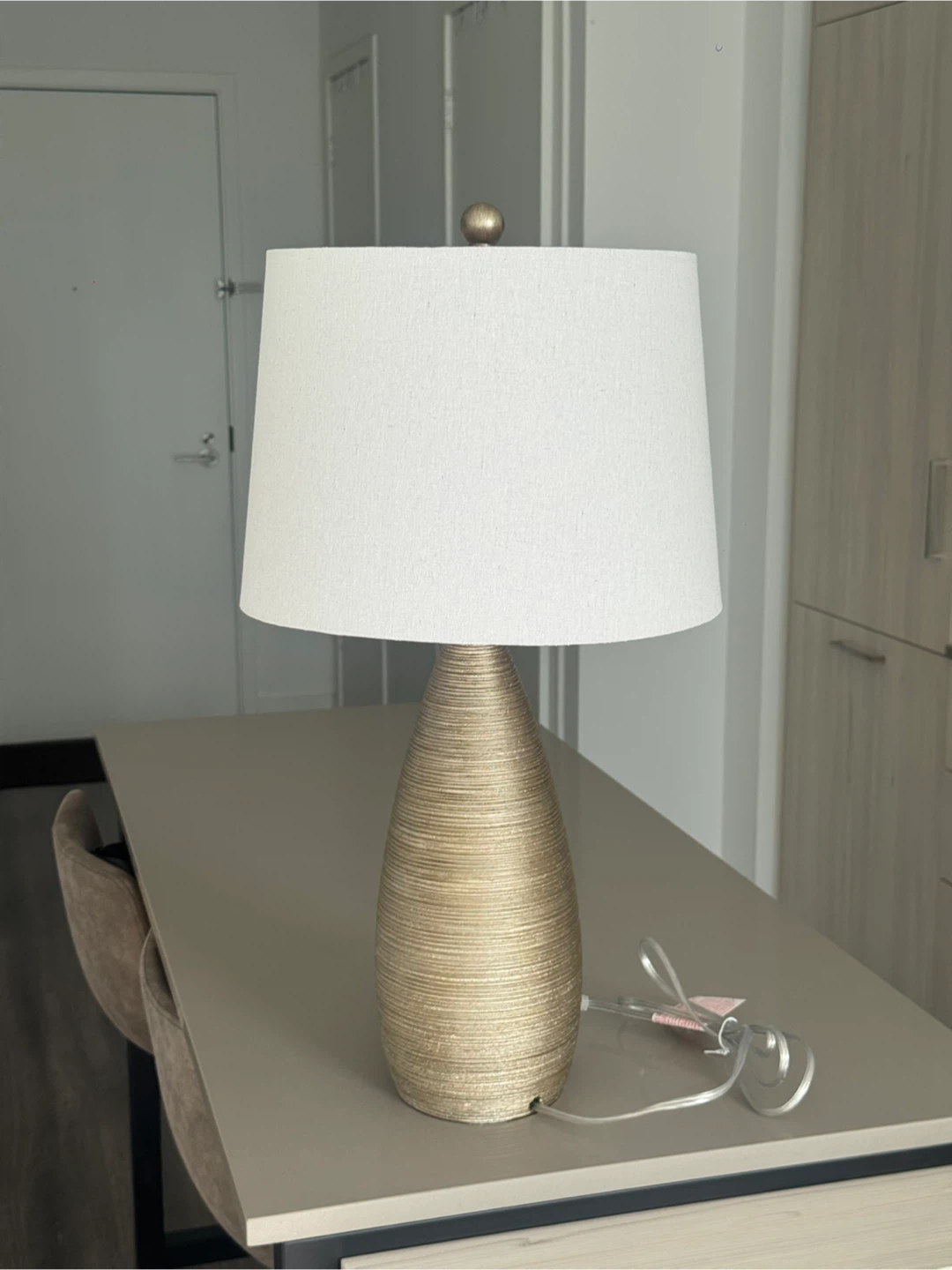 Textured Gold Table Lamp