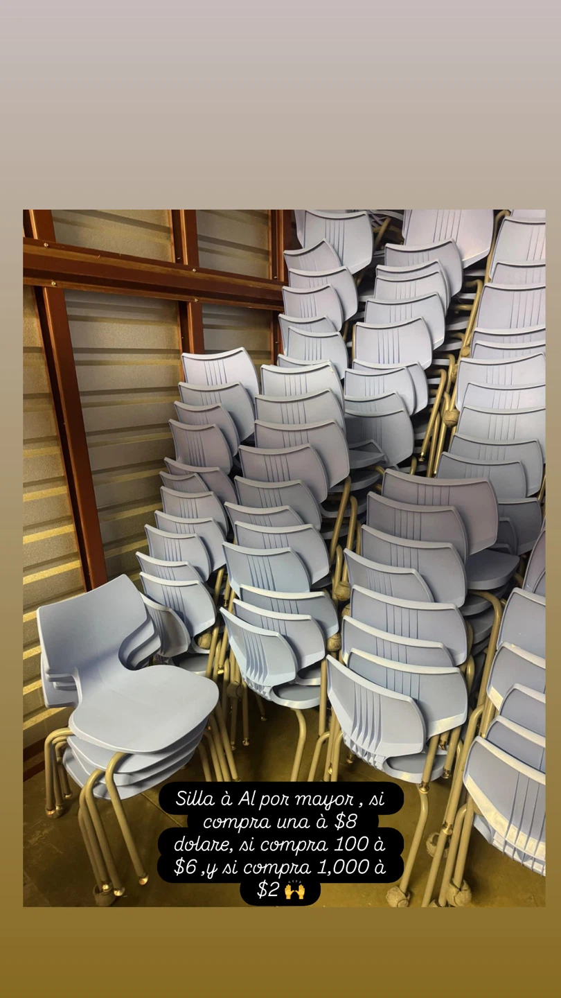 Stackable Light Blue Chairs - photo 2