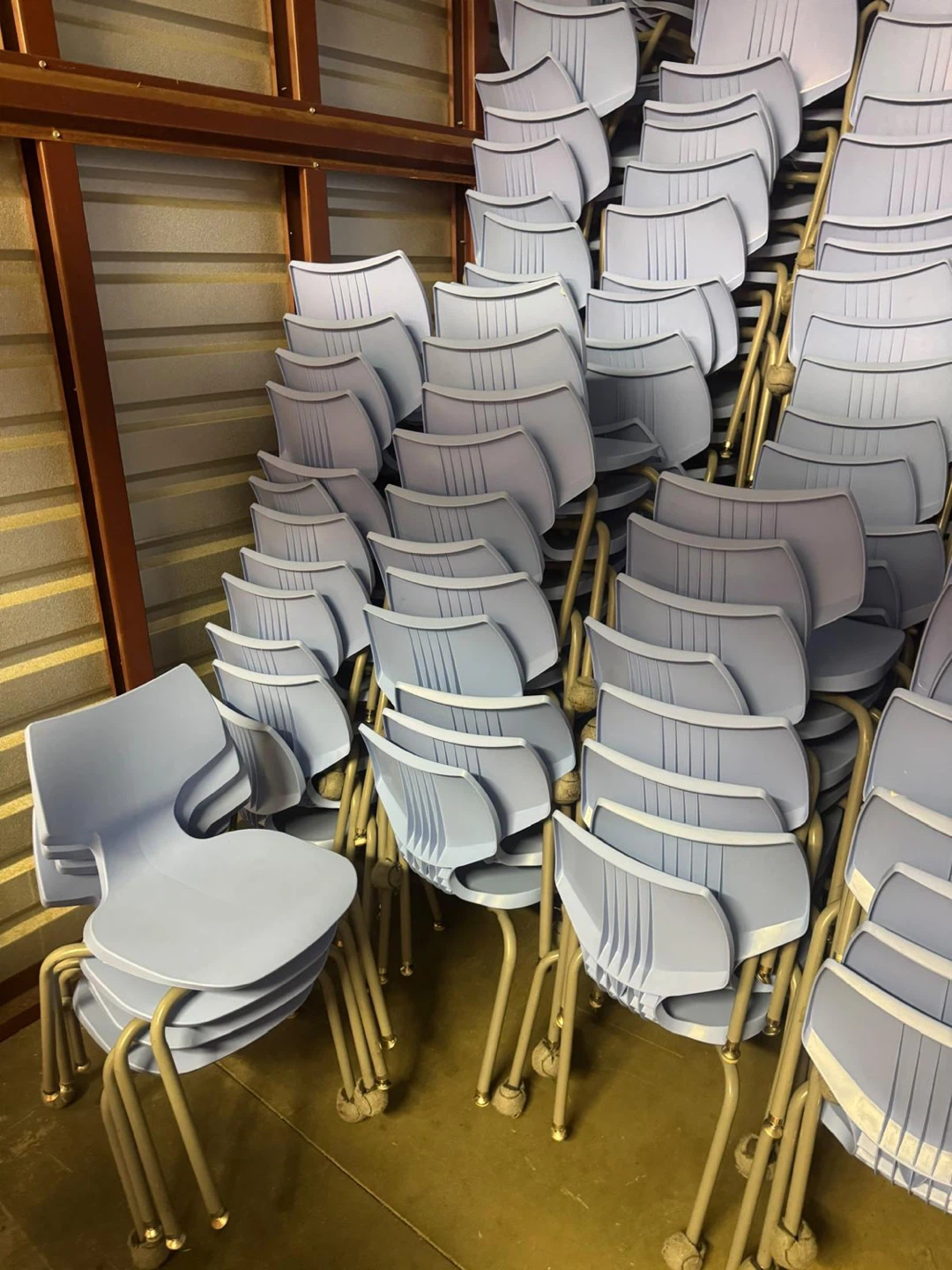 Stackable Light Blue Chairs - photo 3