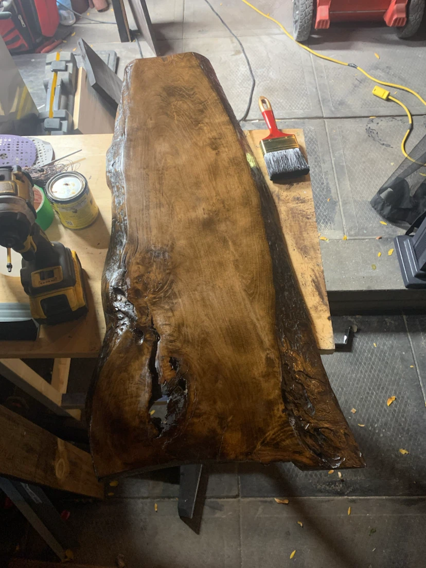 Live Edge Wooden Side Table