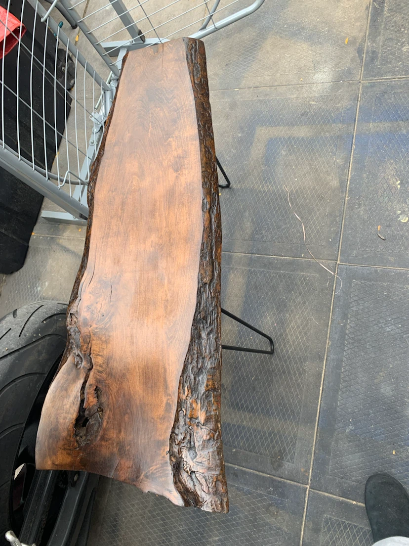 Live Edge Wooden Side Table - photo 2