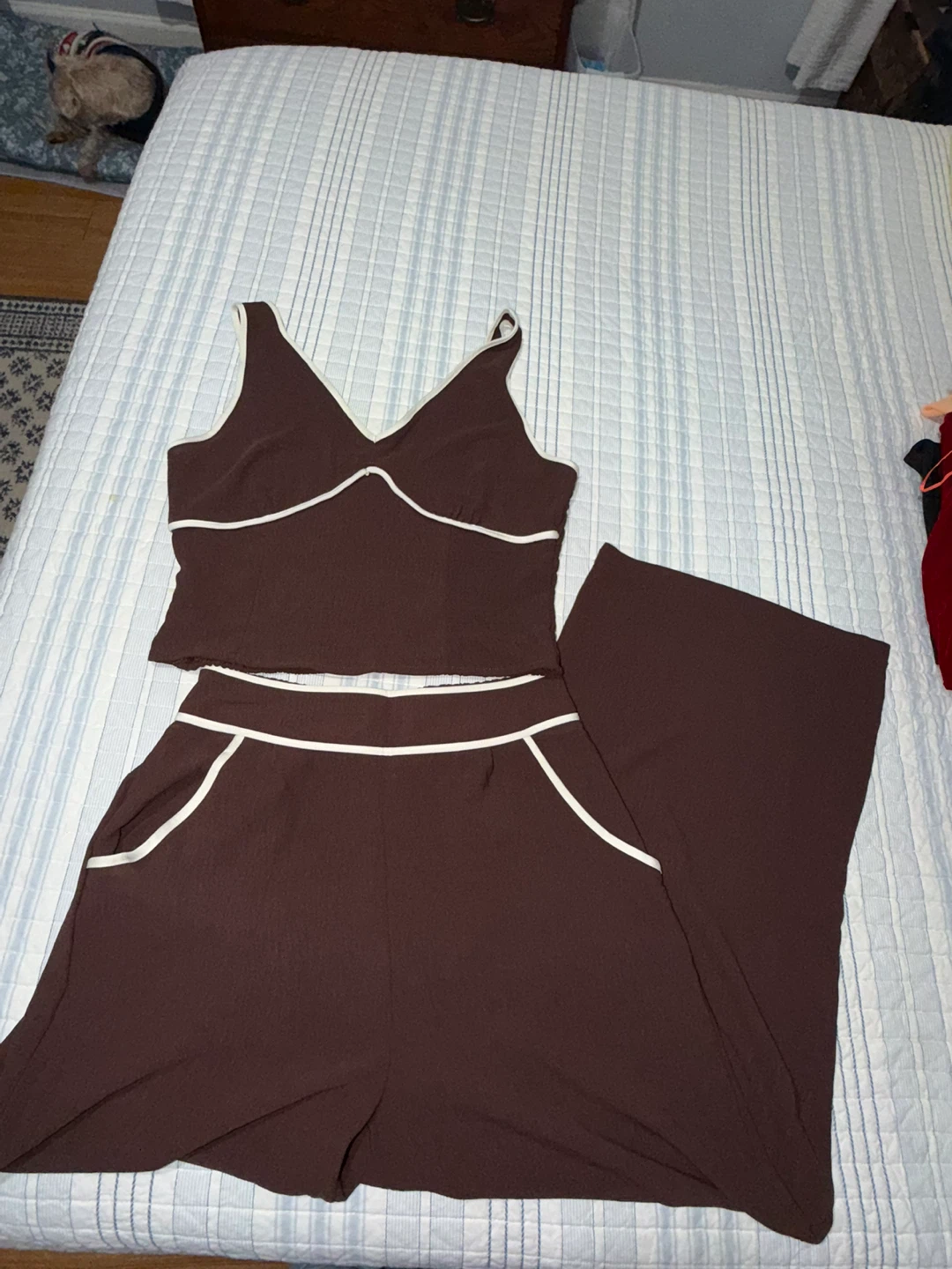 Brown Two-Piece Set
