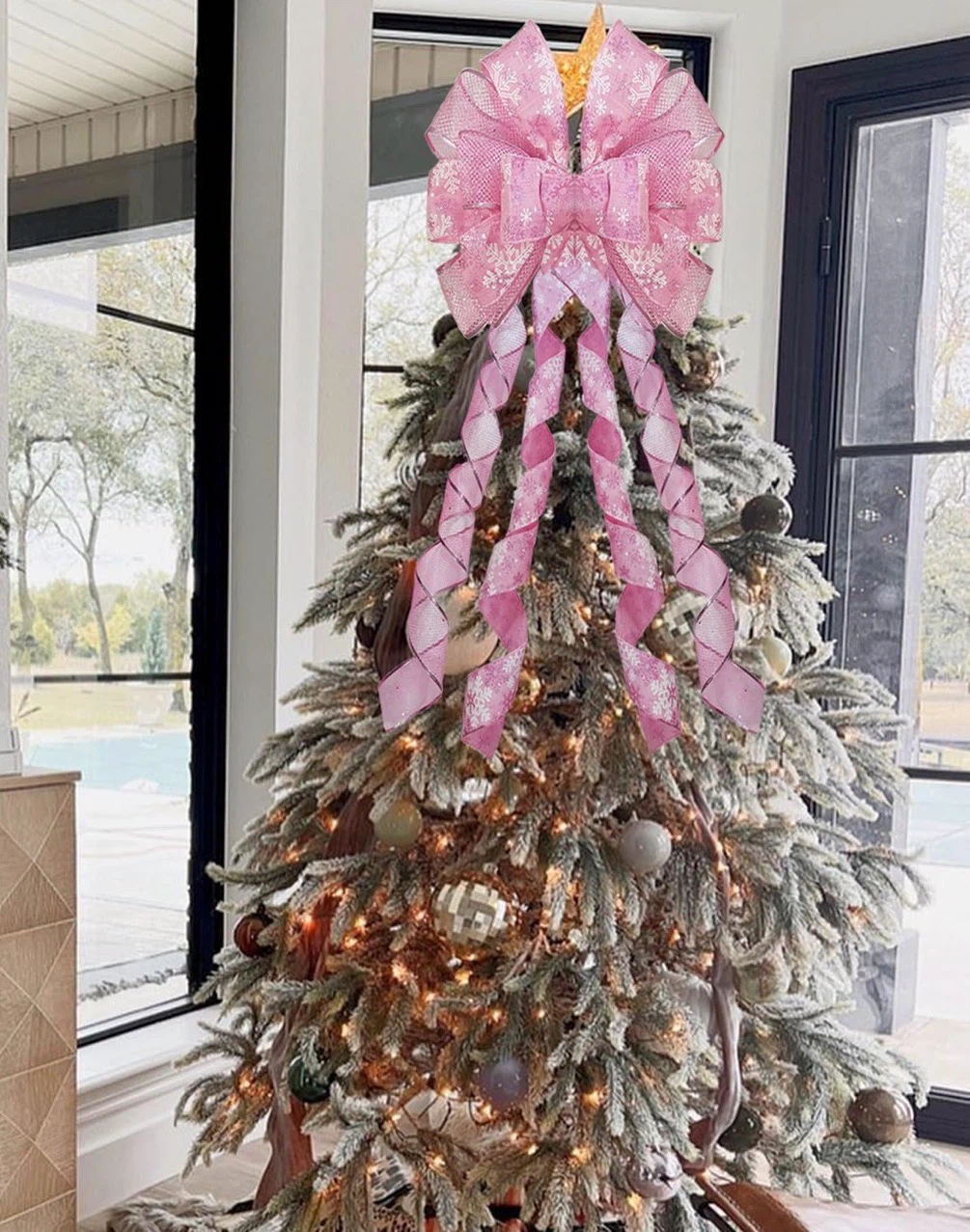 Brand New Pink Christmas Tree Topper I have 2 for sale $15 ea. - photo 3