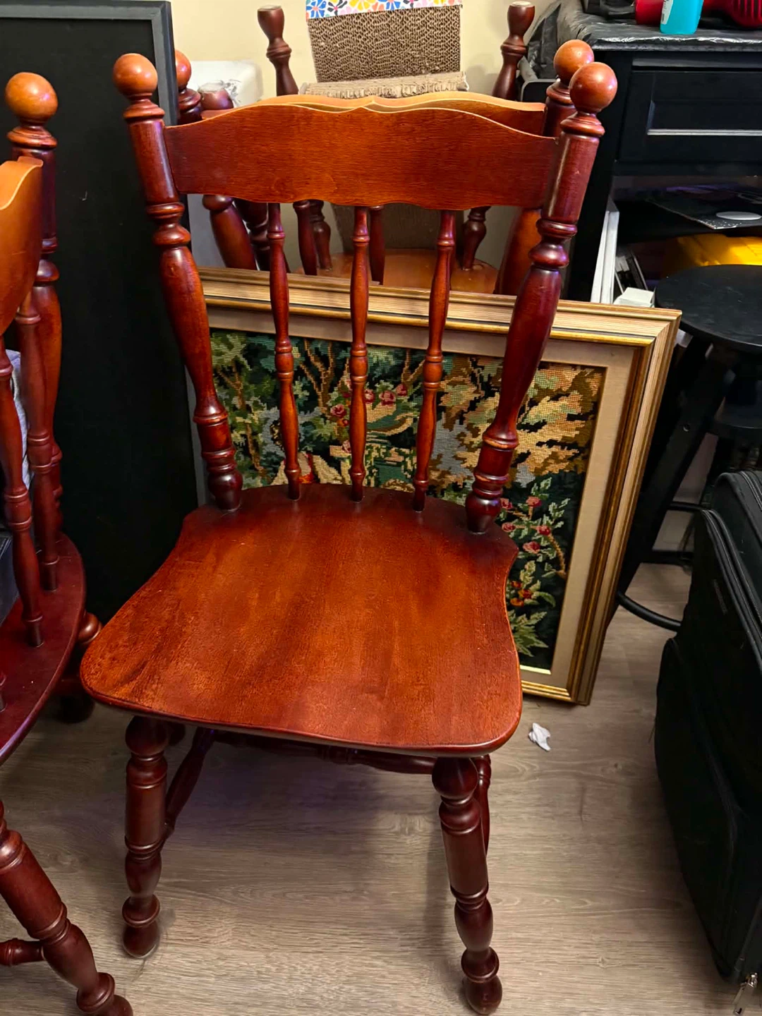 Set of 4 Classic Wooden Dining Chairs - photo 2