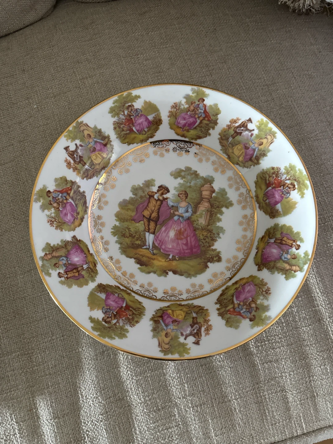 Gloria Fine Porcelain Fragonard Decorative Bowl