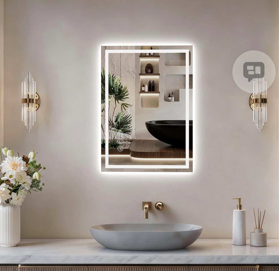 GUIQIYANG 20x28 Inch LED Bathroom Mirror