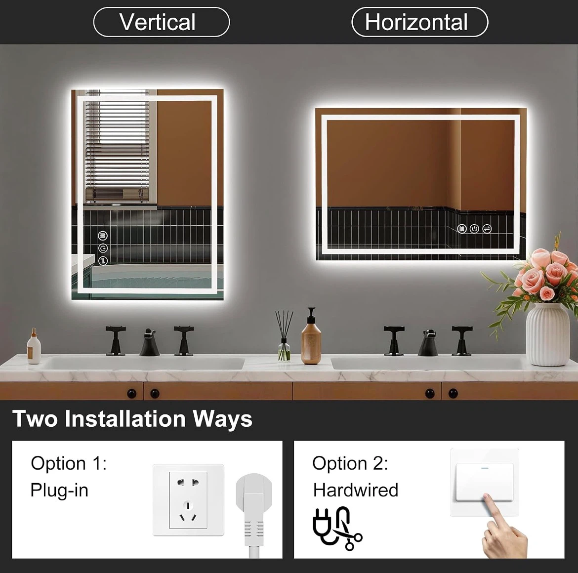 GUIQIYANG 20x28 Inch LED Bathroom Mirror - photo 4