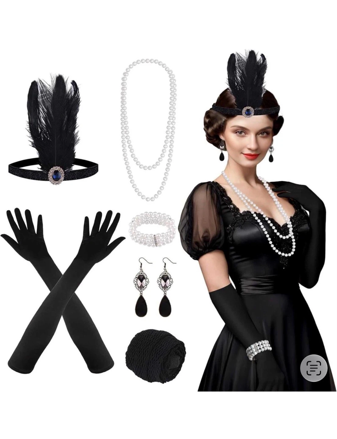2 Brand New 1920’s flapper costume accessories, accessories only