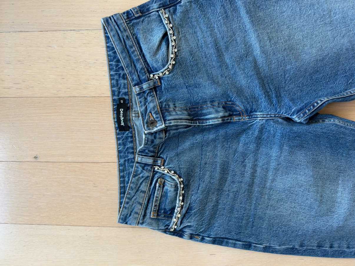 Desigual Sparkling Pockets Denim Jeans size 42 8 10 - photo 3