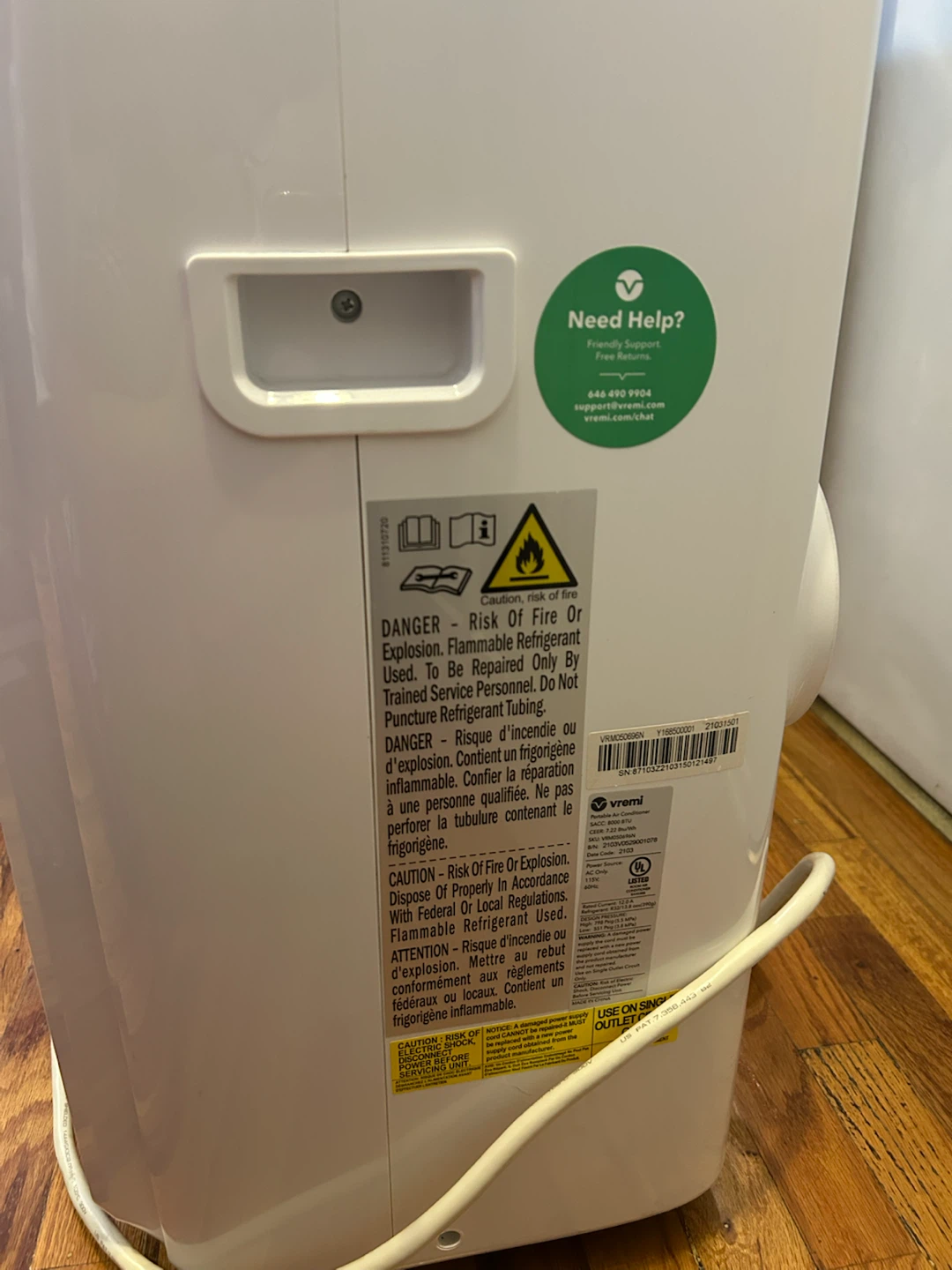 Vremi 8000 BTU Portable Air Conditioner - photo 4