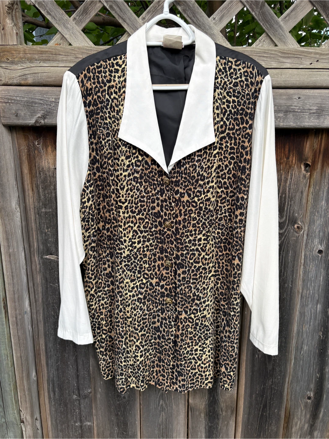 Vintage Leopard Print Blouse