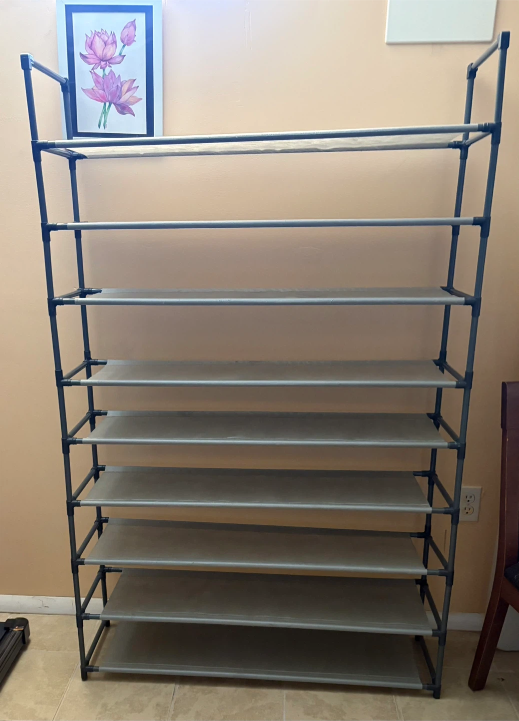 9- Tier Gray Shoe Rack