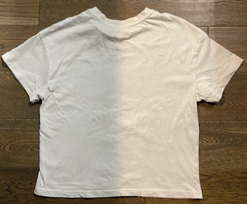 EUC: White Cropped “Wednesday” Graphic Tee Size 10-12 yrs - photo 5