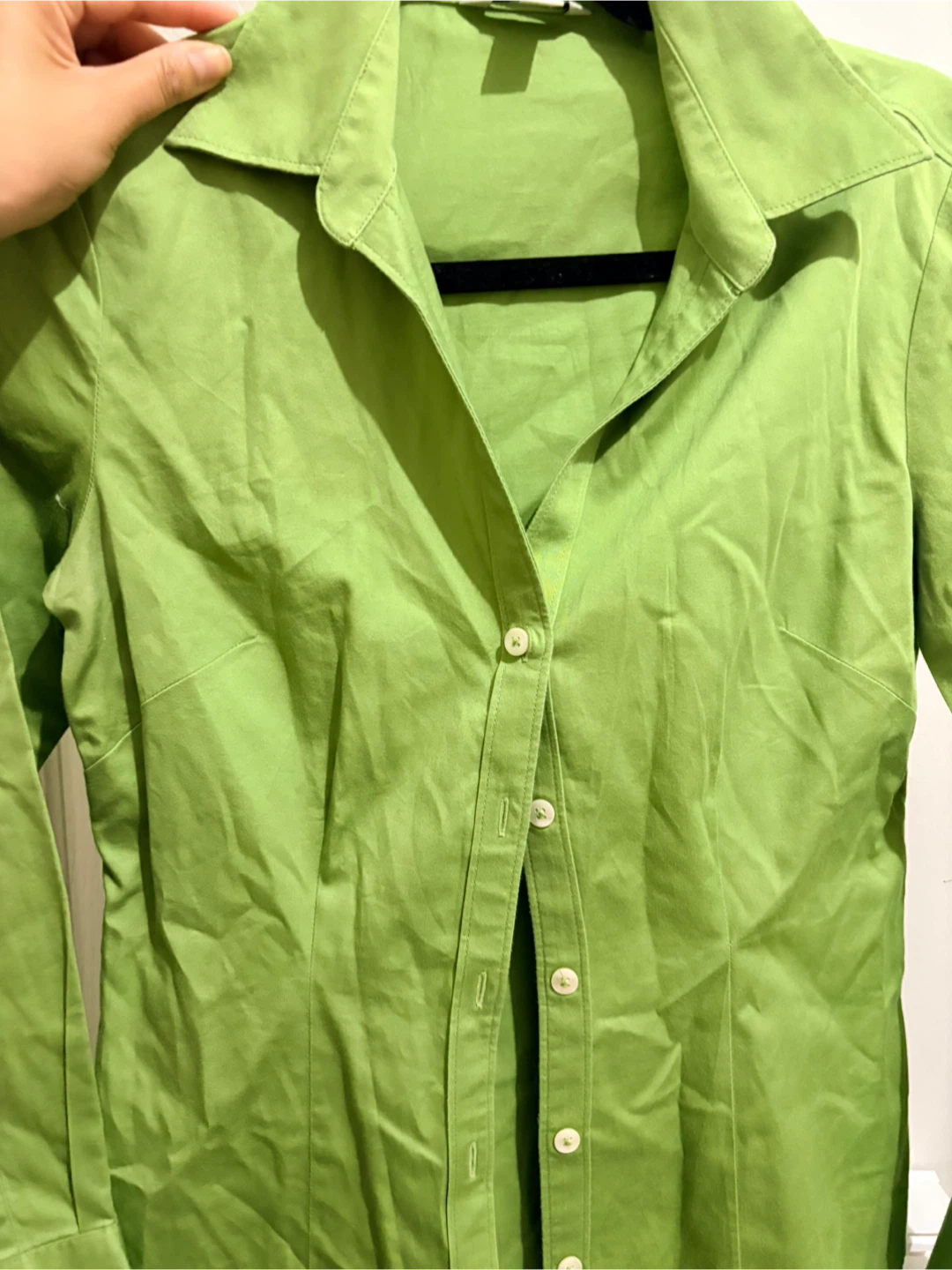Banana Republic Petite Green Button-Up Shirt Size 4P - photo 3