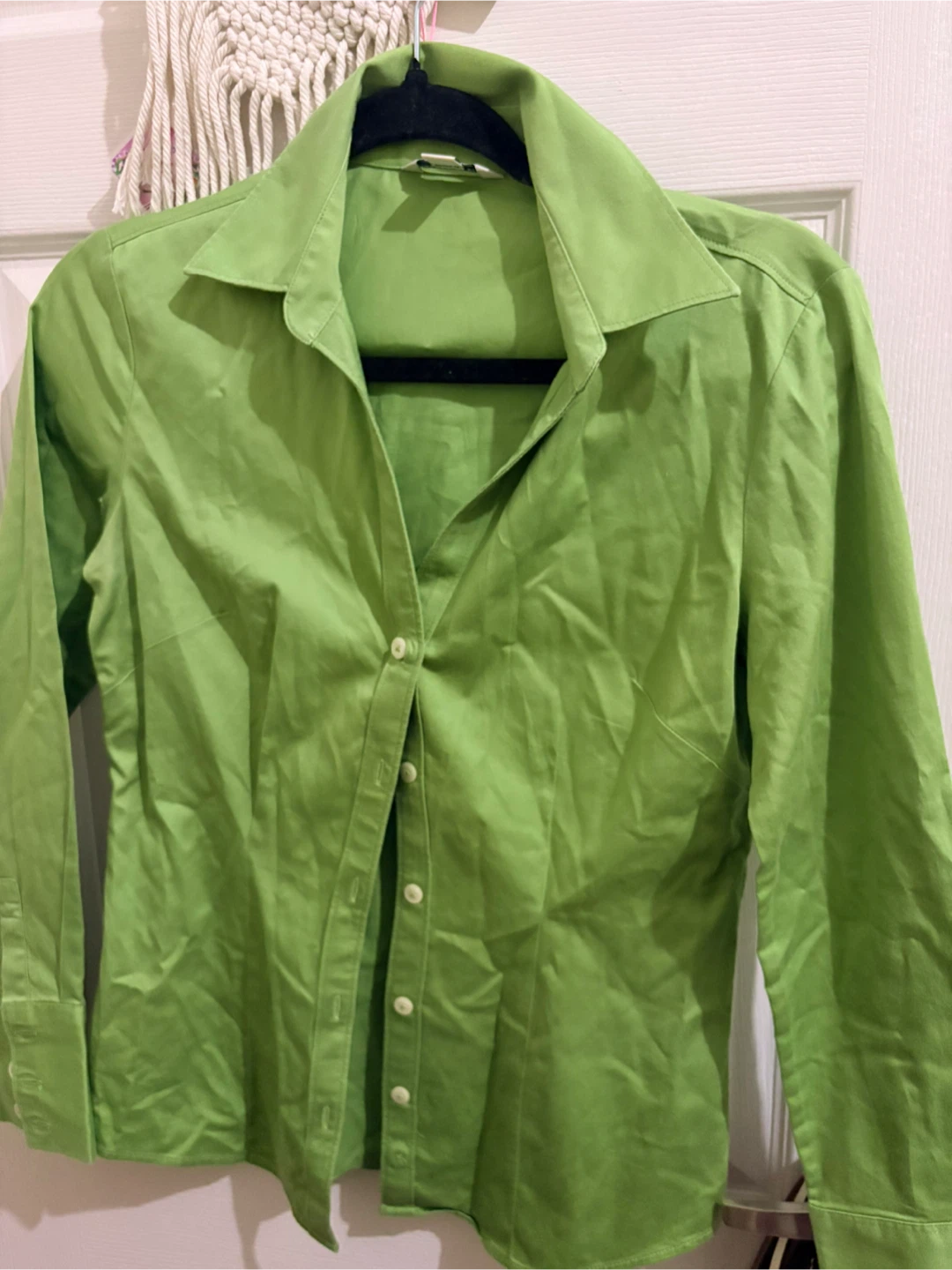Banana Republic Petite Green Button-Up Shirt Size 4P - photo 4