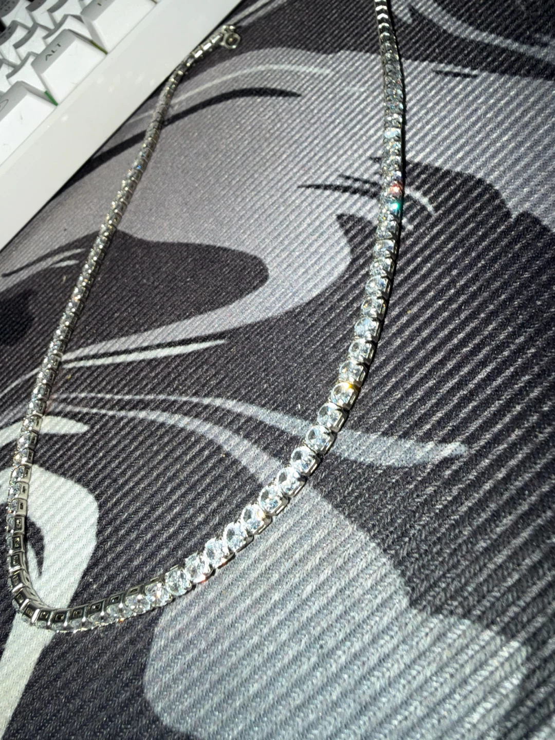 Silver-Tone Tennis Necklace