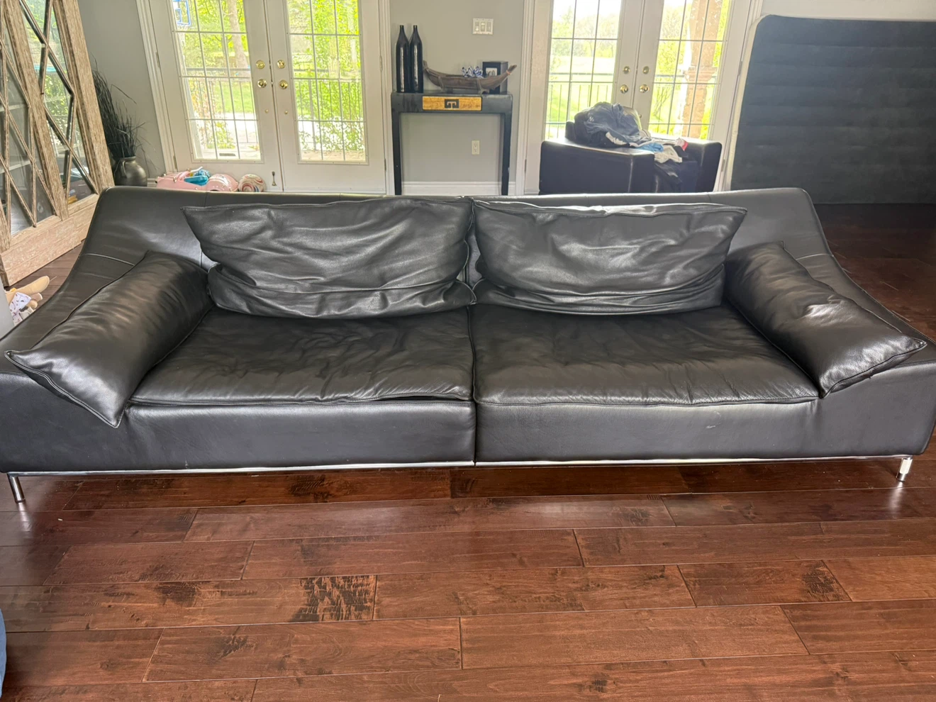 Black Leather Sofa