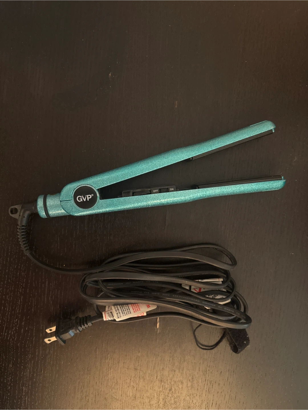 GVP Teal Glitter Hair Straightener