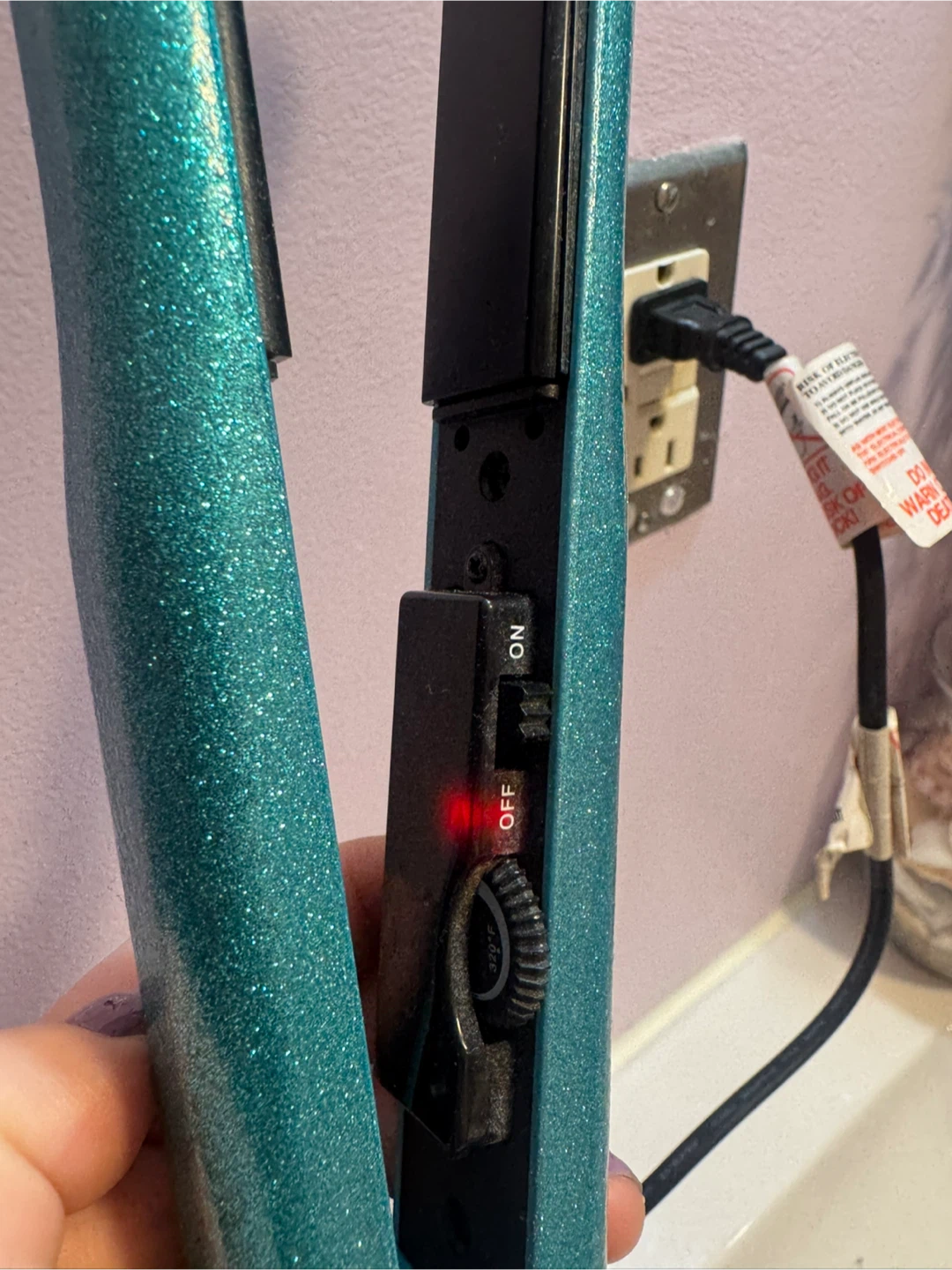 GVP Teal Glitter Hair Straightener - photo 3