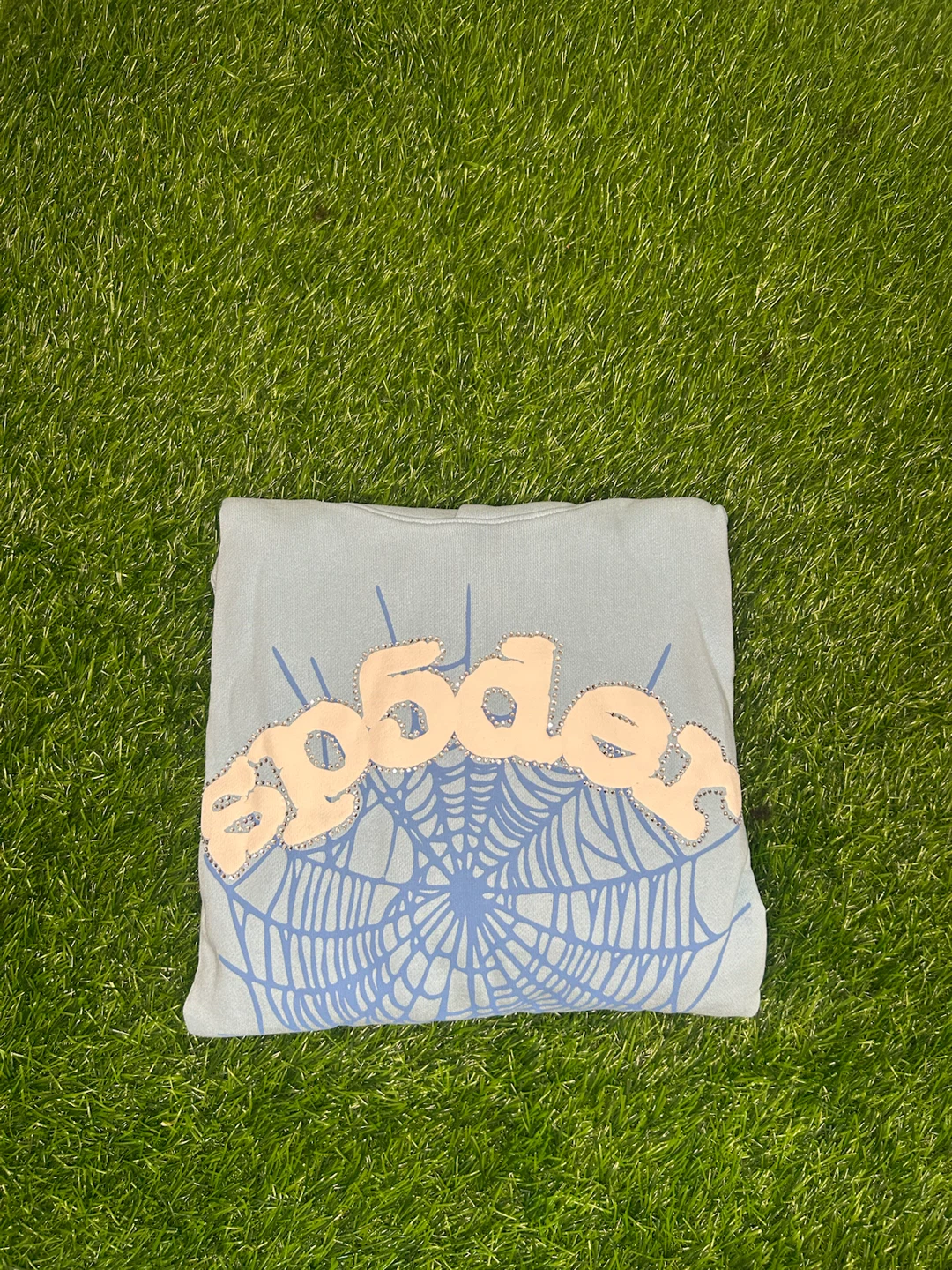 Sp5der Light Blue Hoodie - photo 3