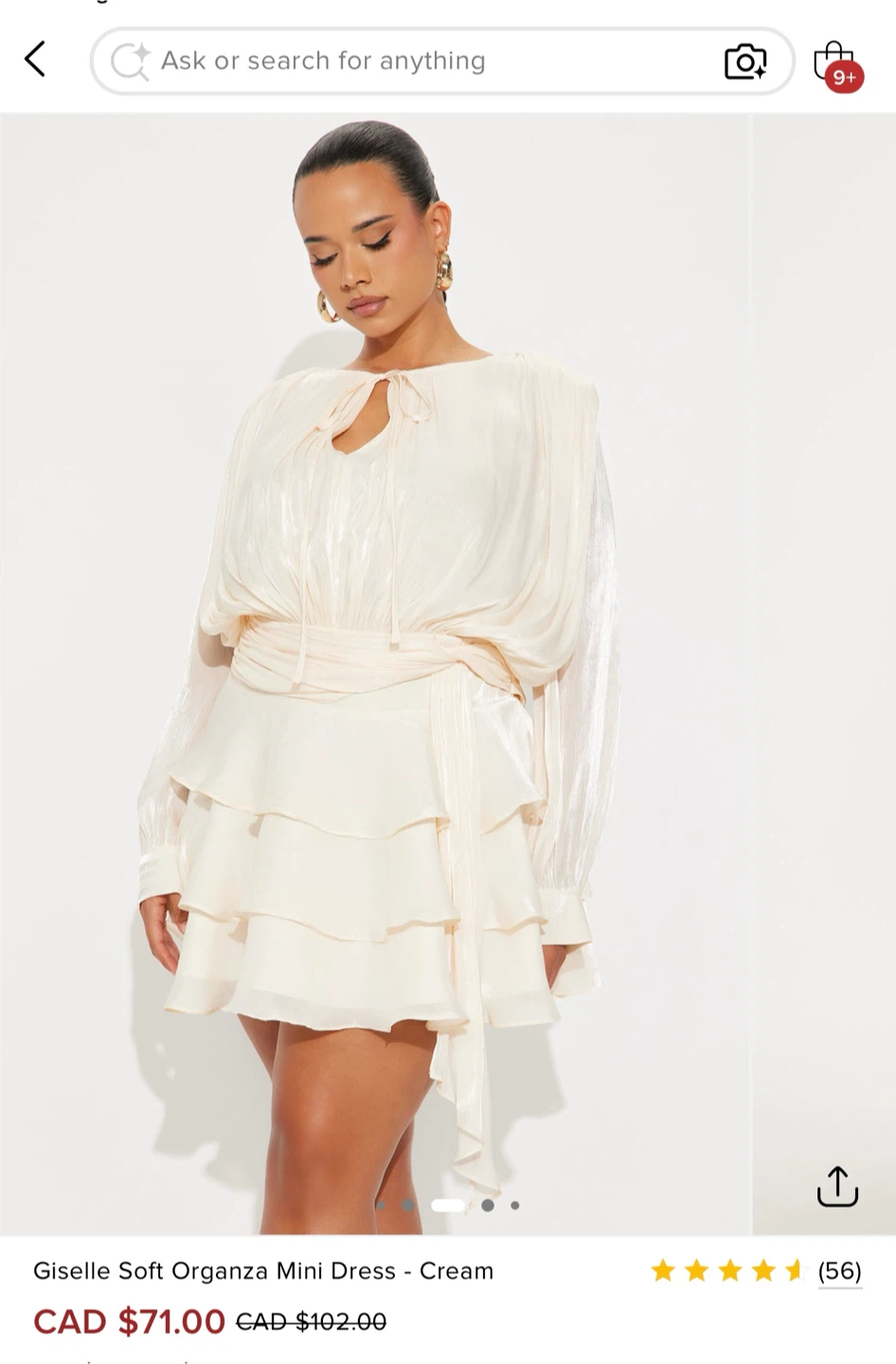 Brand new gorgeous soft organza mini dress - photo 2