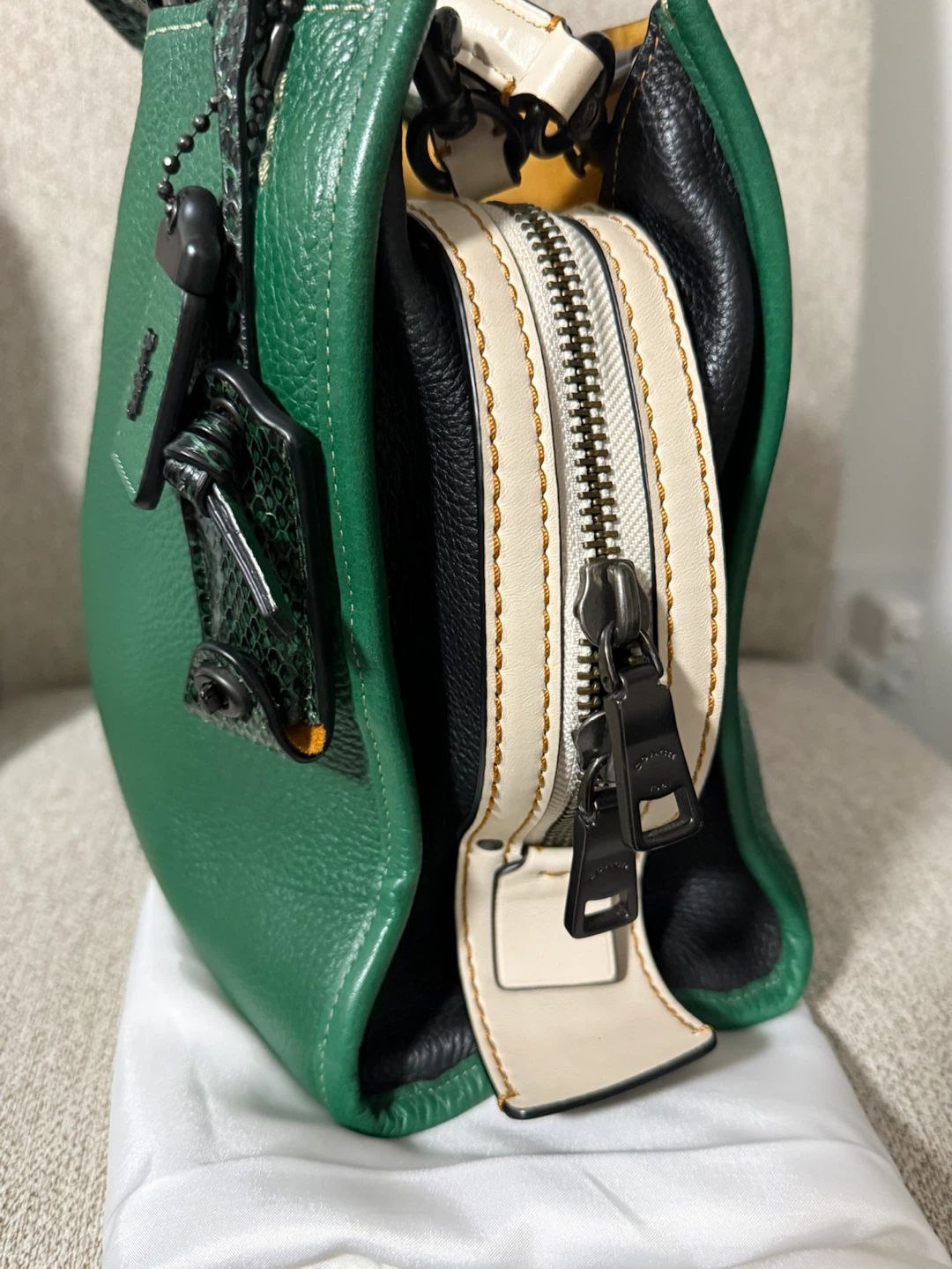 Coach Rogue Bag in Green Pebble Leather - photo 2
