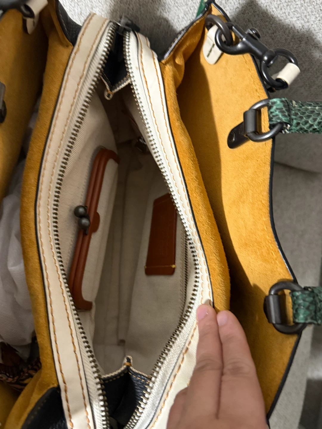 Coach Rogue Bag in Green Pebble Leather - photo 4