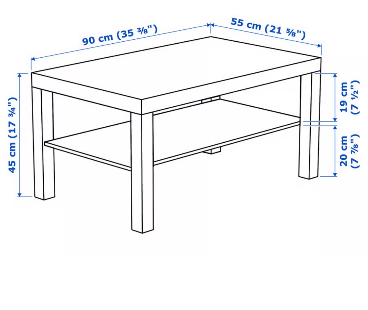 IKEA LACK Coffee Table Dark Brown