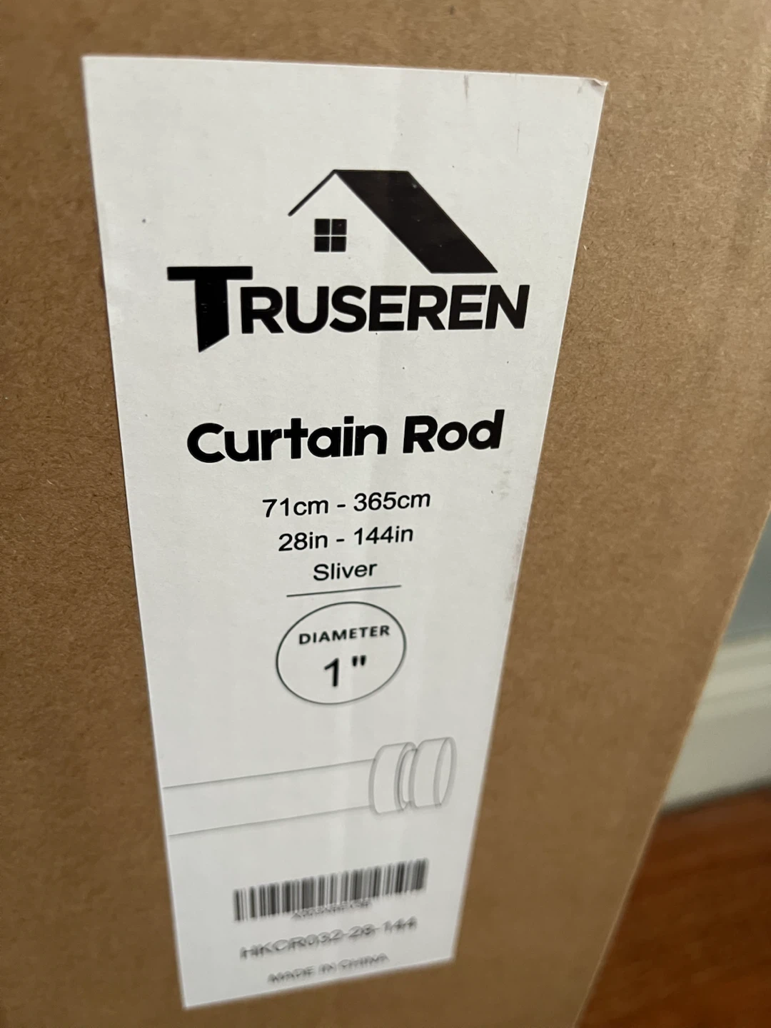 Truseren Curtain Rod 28in-144in Silver