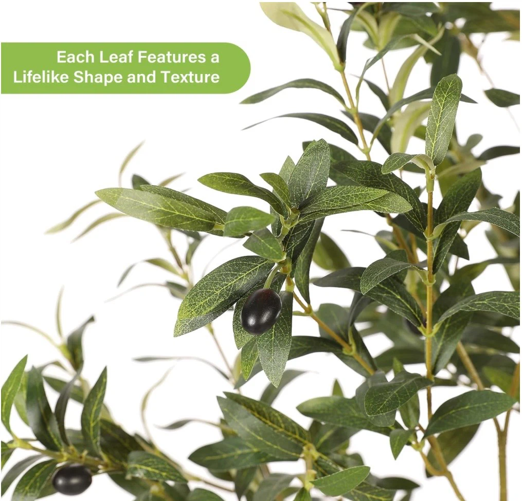 FEELEAD 5ft Faux Olive Tree with Planter - photo 4