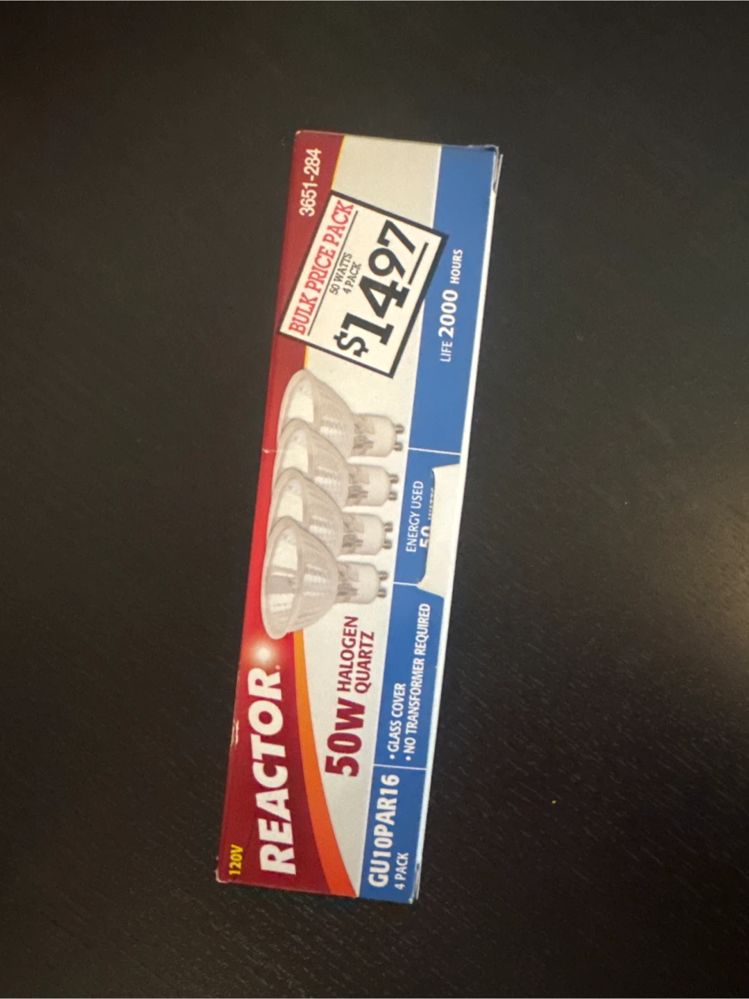 Reactor GU10 PAR16 Halogen Light Bulbs - 4 Pack