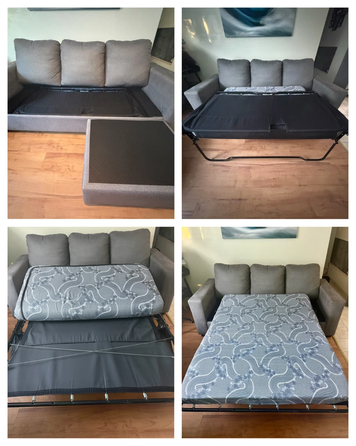 Gray Sleeper Sofa Sectional - photo 3