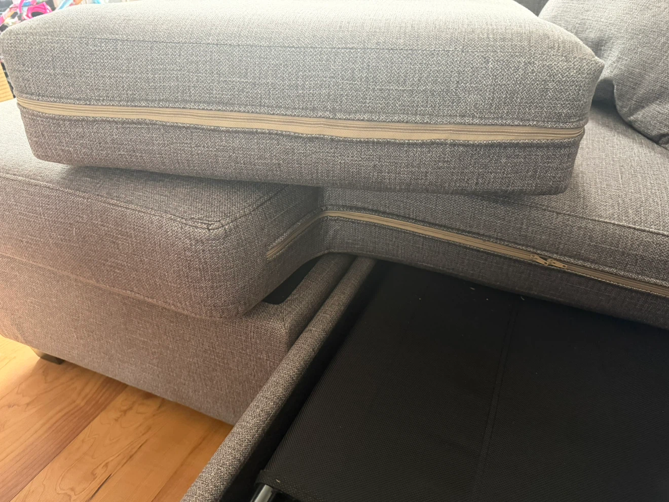 Gray Sleeper Sofa Sectional - photo 4